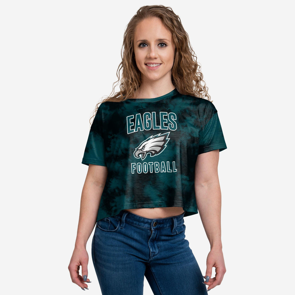 Philadelphia Eagles Womens To Tie-Dye For Crop Top FOCO S - FOCO.com