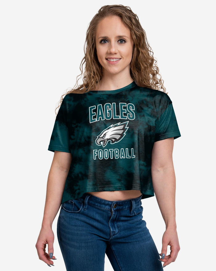 Philadelphia Eagles Womens To Tie-Dye For Crop Top FOCO S - FOCO.com