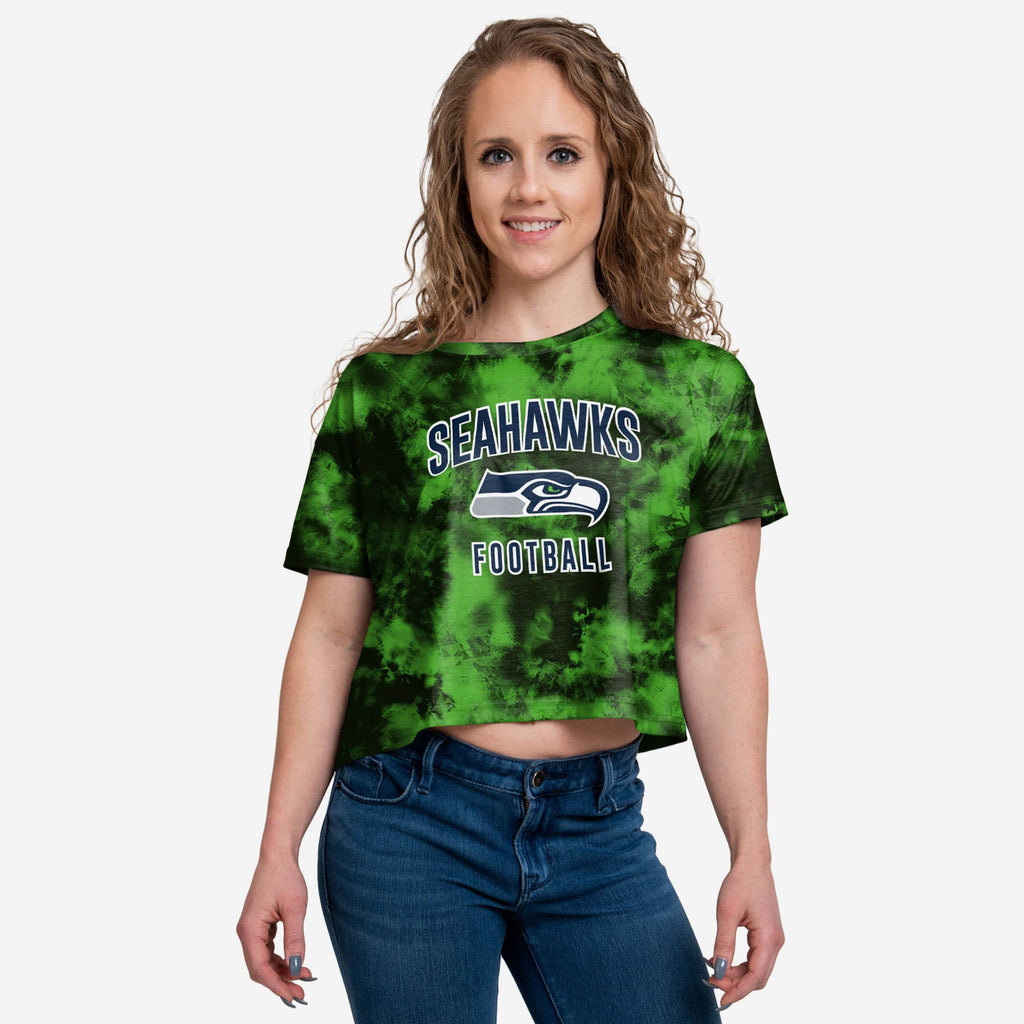 Seattle Seahawks Womens To Tie-Dye For Crop Top FOCO S - FOCO.com