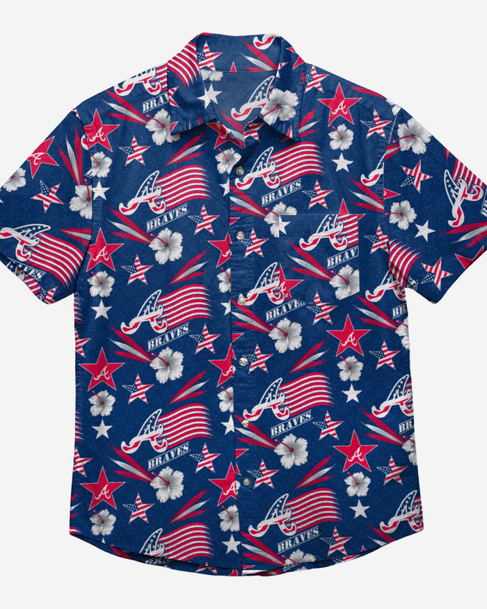 Atlanta Braves Americana Button Up Shirt FOCO - FOCO.com