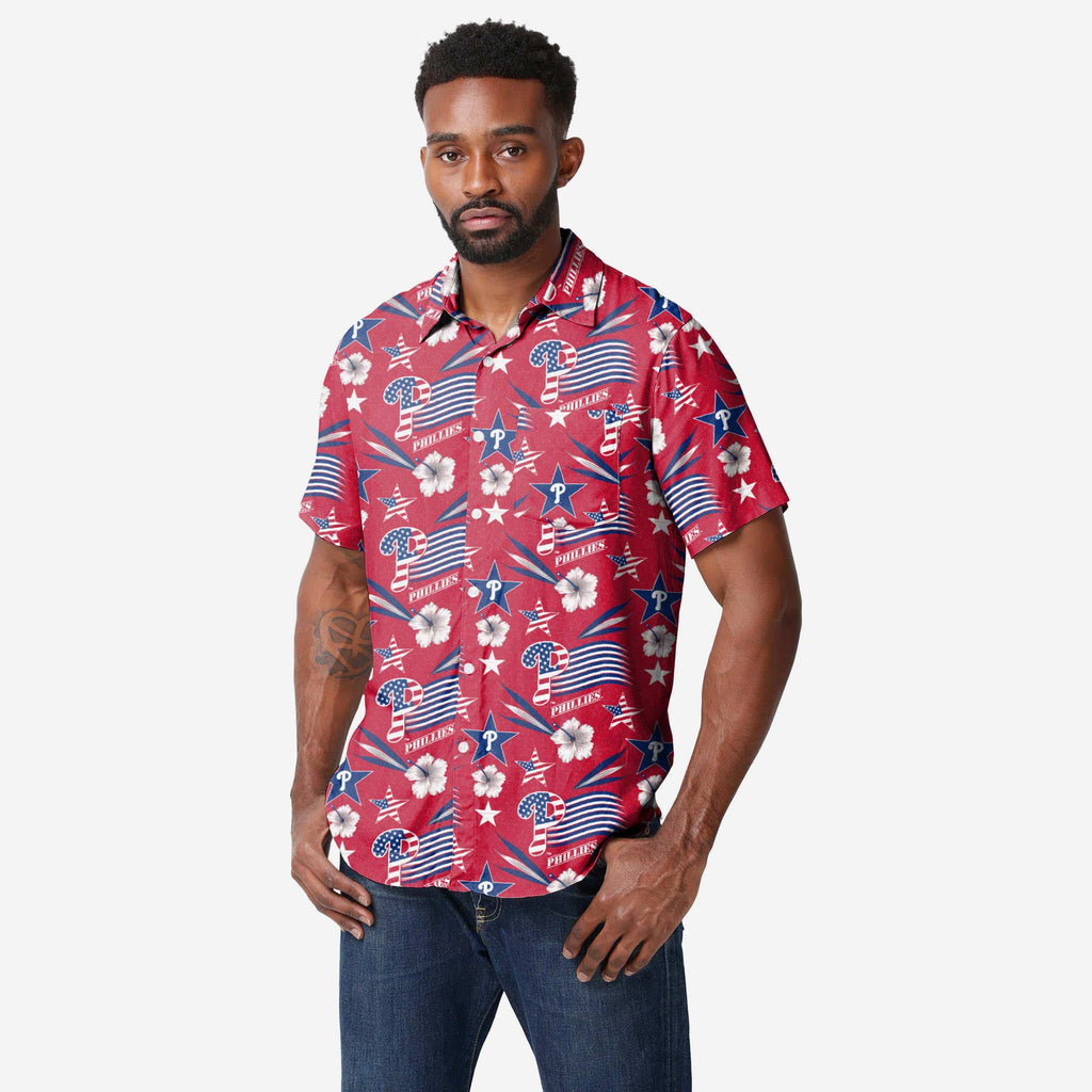 Philadelphia Phillies Americana Button Up Shirt FOCO S - FOCO.com