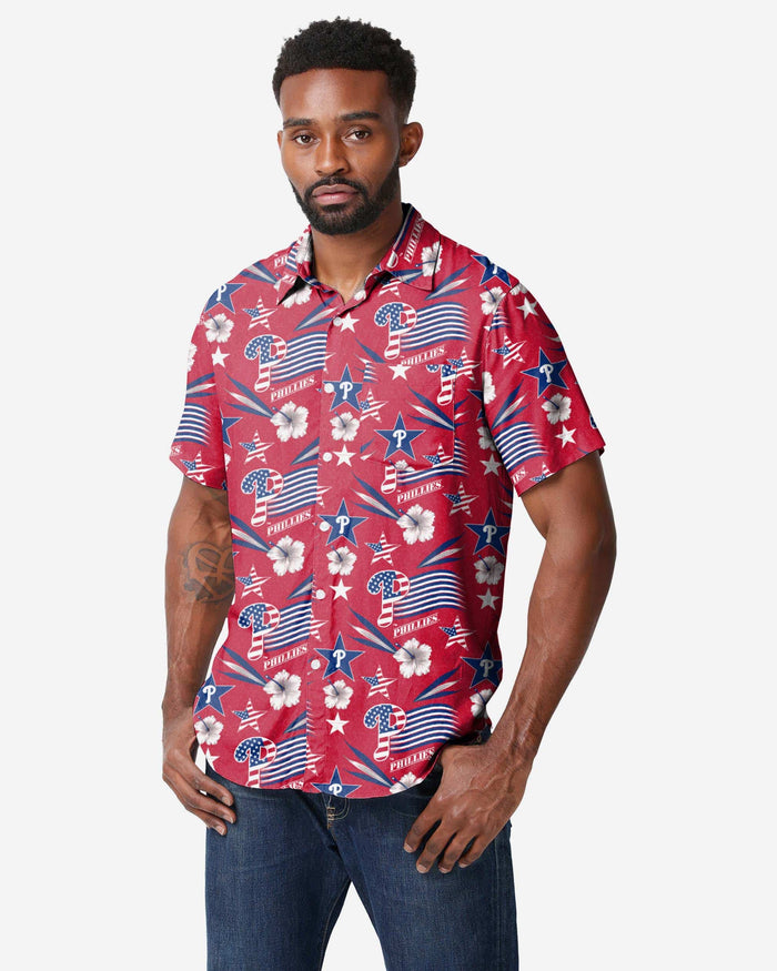 Philadelphia Phillies Americana Button Up Shirt FOCO S - FOCO.com