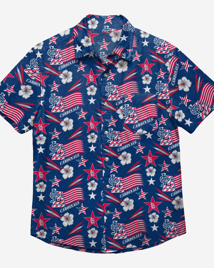 St Louis Cardinals Americana Button Up Shirt FOCO - FOCO.com