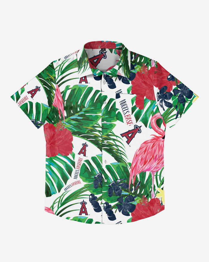 Los Angeles Angels Flamingo Button Up Shirt FOCO - FOCO.com