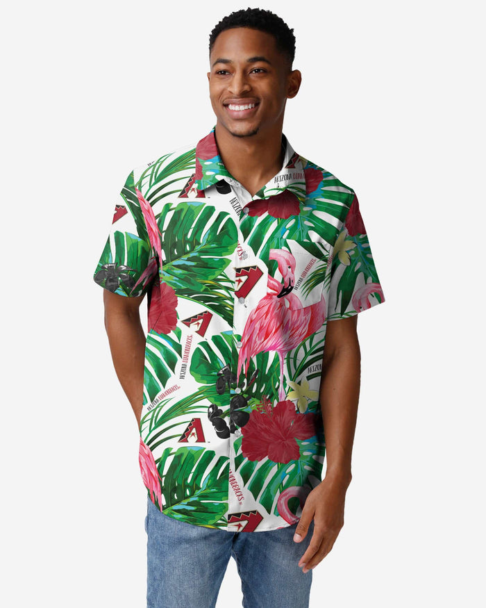 Arizona Diamondbacks Flamingo Button Up Shirt FOCO S - FOCO.com