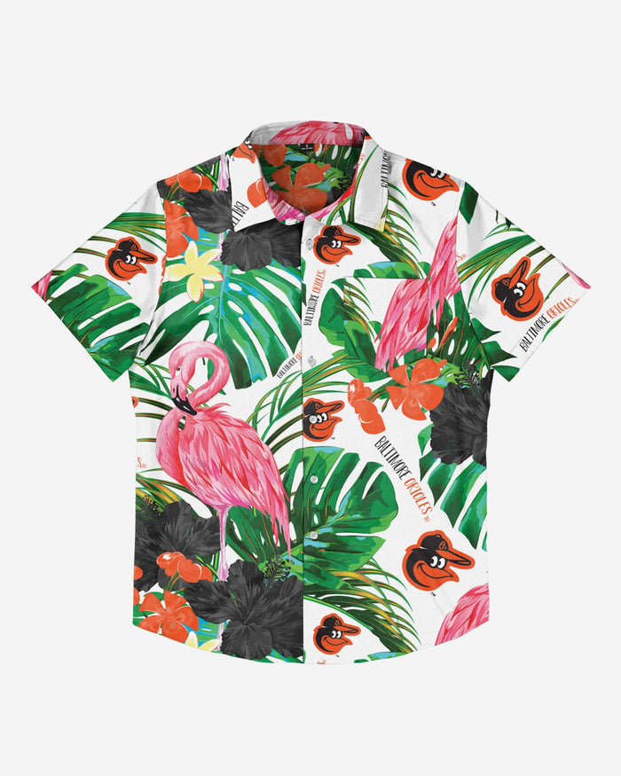 Baltimore Orioles Flamingo Button Up Shirt FOCO - FOCO.com