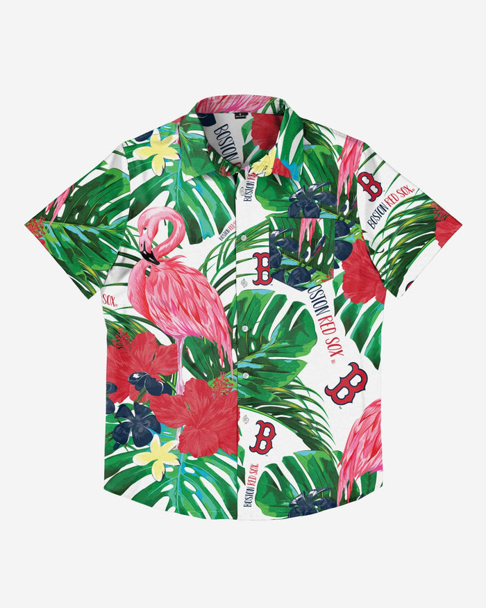 Boston Red Sox Flamingo Button Up Shirt FOCO - FOCO.com