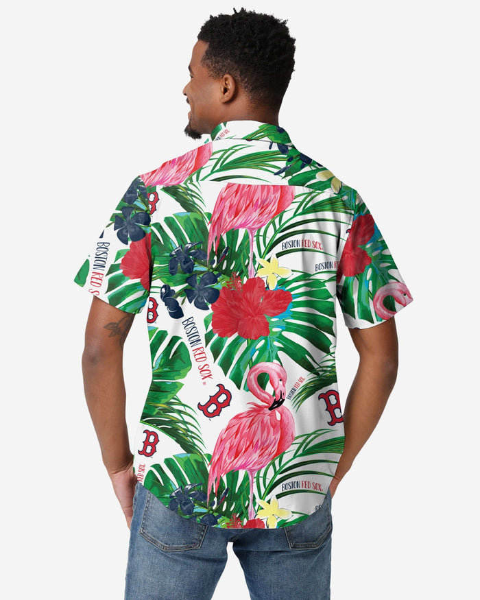 Boston Red Sox Flamingo Button Up Shirt FOCO - FOCO.com