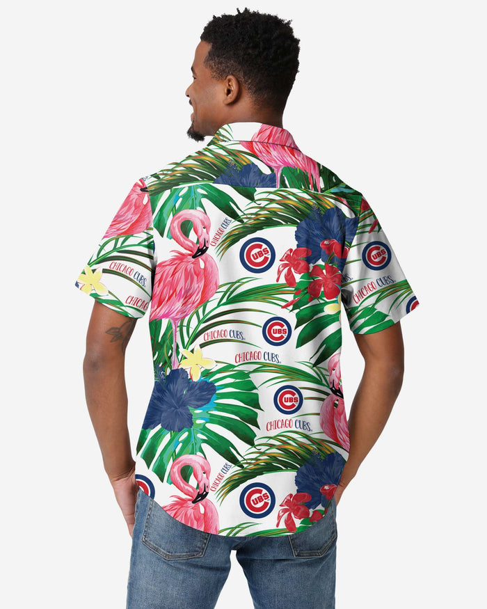 Chicago Cubs Flamingo Button Up Shirt FOCO - FOCO.com