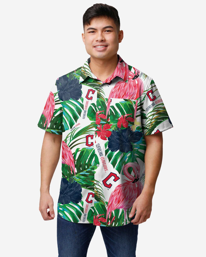 Cleveland Guardians Flamingo Button Up Shirt FOCO S - FOCO.com