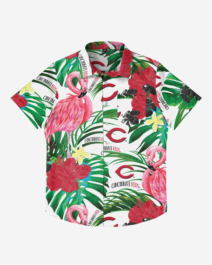 Cincinnati Reds Flamingo Button Up Shirt FOCO - FOCO.com