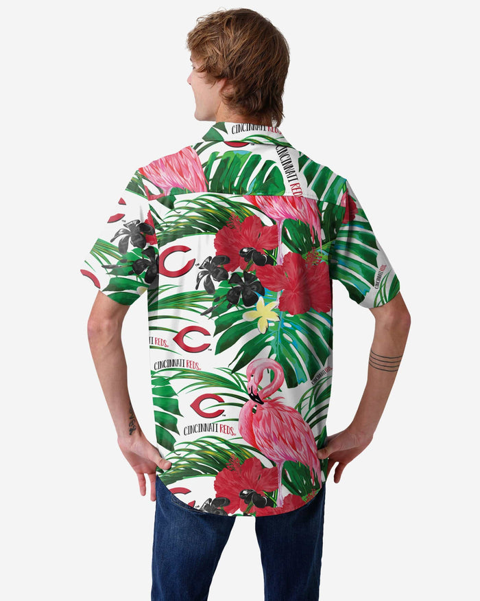 Cincinnati Reds Flamingo Button Up Shirt FOCO - FOCO.com