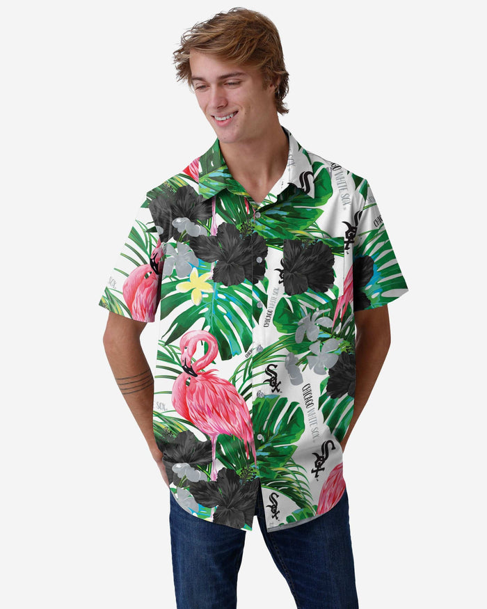 Chicago White Sox Flamingo Button Up Shirt FOCO S - FOCO.com