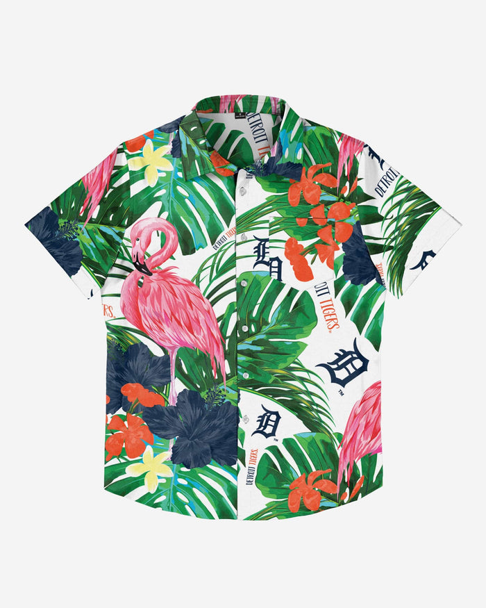 Detroit Tigers Flamingo Button Up Shirt FOCO - FOCO.com