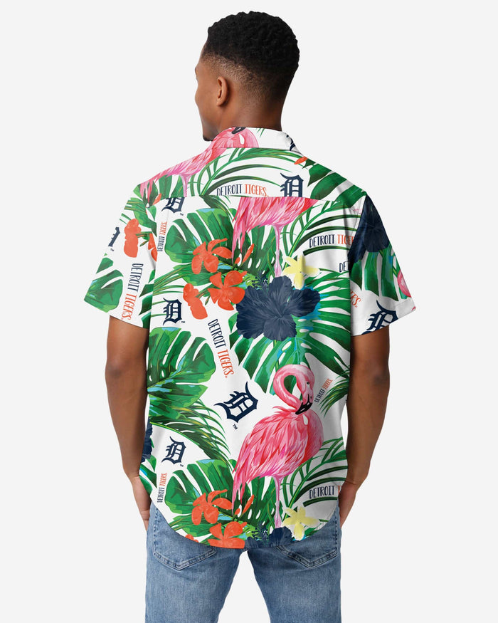 Detroit Tigers Flamingo Button Up Shirt FOCO - FOCO.com