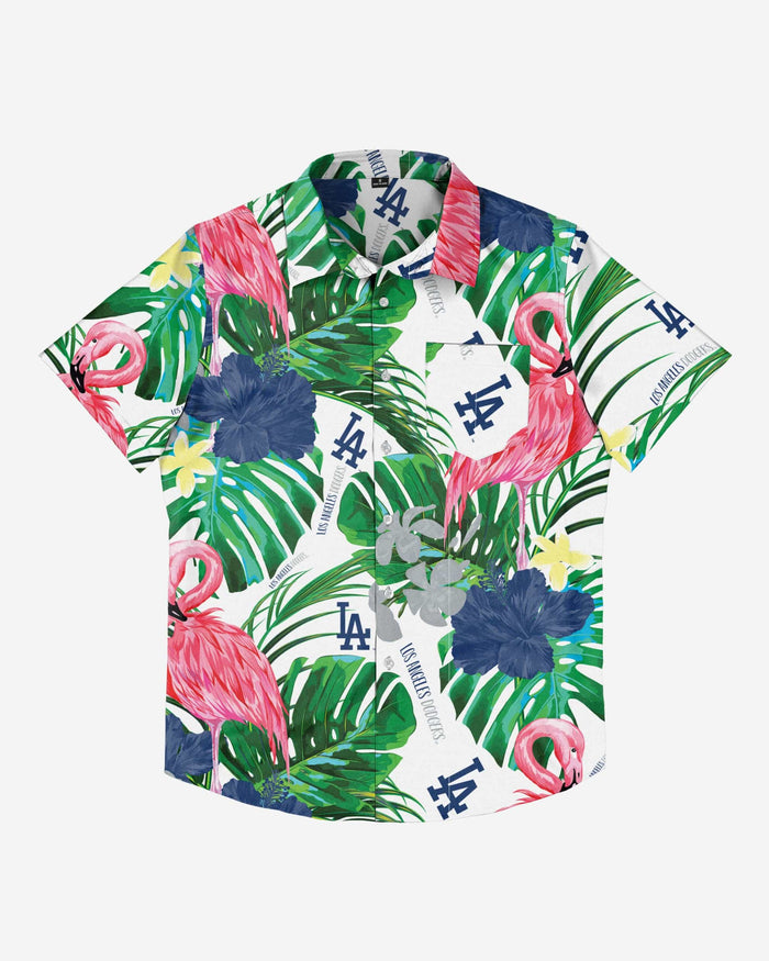 Los Angeles Dodgers Flamingo Button Up Shirt FOCO - FOCO.com