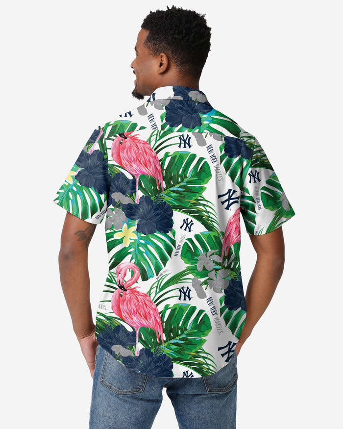 New York Yankees Flamingo Button Up Shirt FOCO - FOCO.com