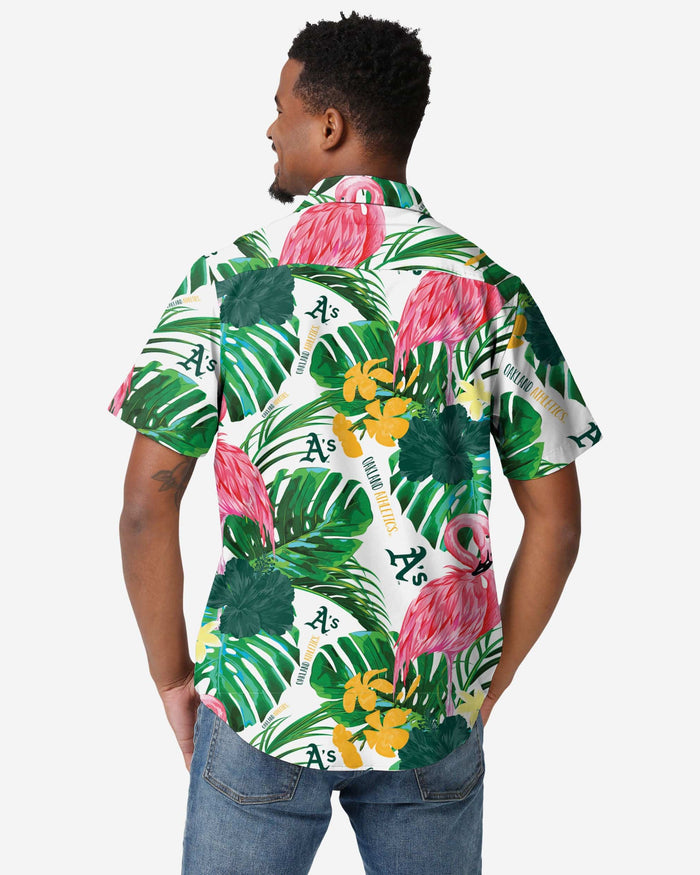 Oakland Athletics Flamingo Button Up Shirt FOCO - FOCO.com