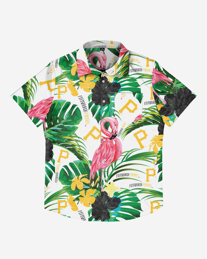 Pittsburgh Pirates Flamingo Button Up Shirt FOCO - FOCO.com