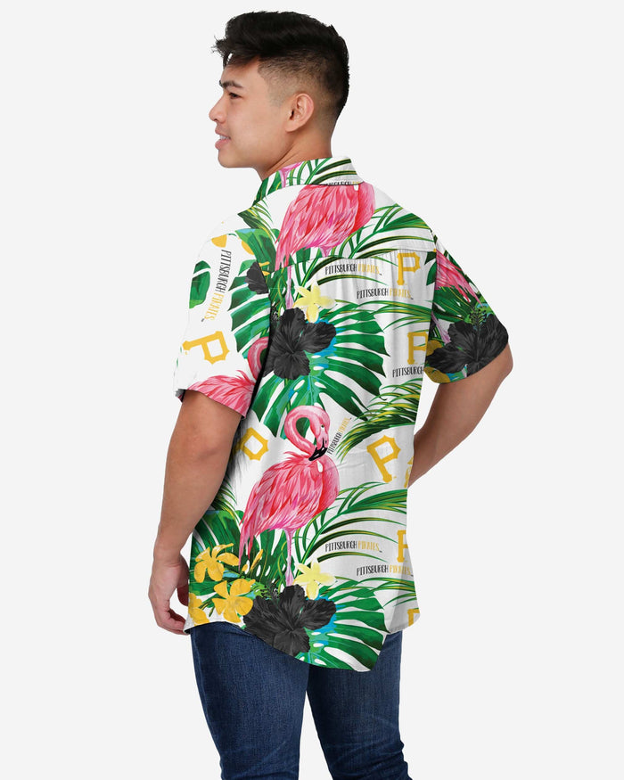 Pittsburgh Pirates Flamingo Button Up Shirt FOCO - FOCO.com