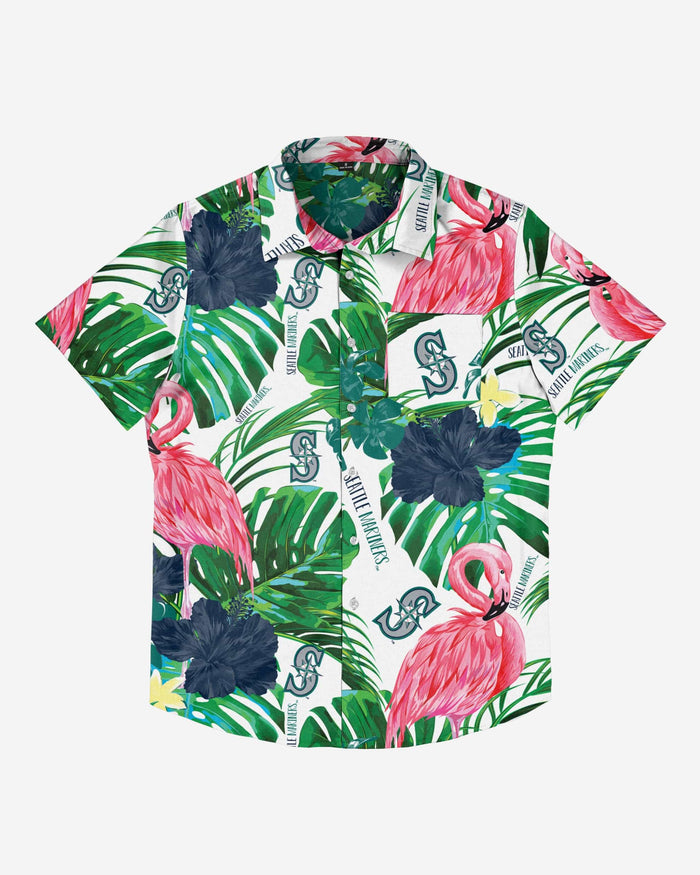 Seattle Mariners Flamingo Button Up Shirt FOCO - FOCO.com