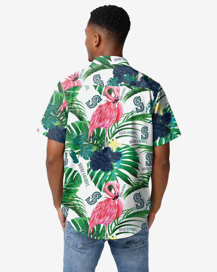 Seattle Mariners Flamingo Button Up Shirt FOCO - FOCO.com