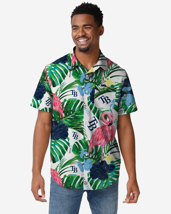 Tampa Bay Rays Flamingo Button Up Shirt FOCO S - FOCO.com