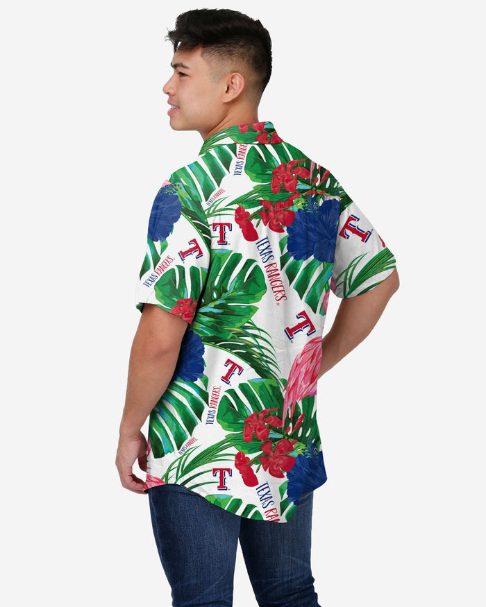 Texas Rangers Flamingo Button Up Shirt FOCO - FOCO.com