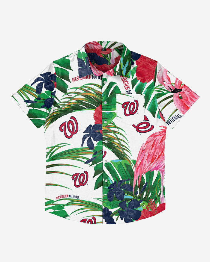 Washington Nationals Flamingo Button Up Shirt FOCO - FOCO.com