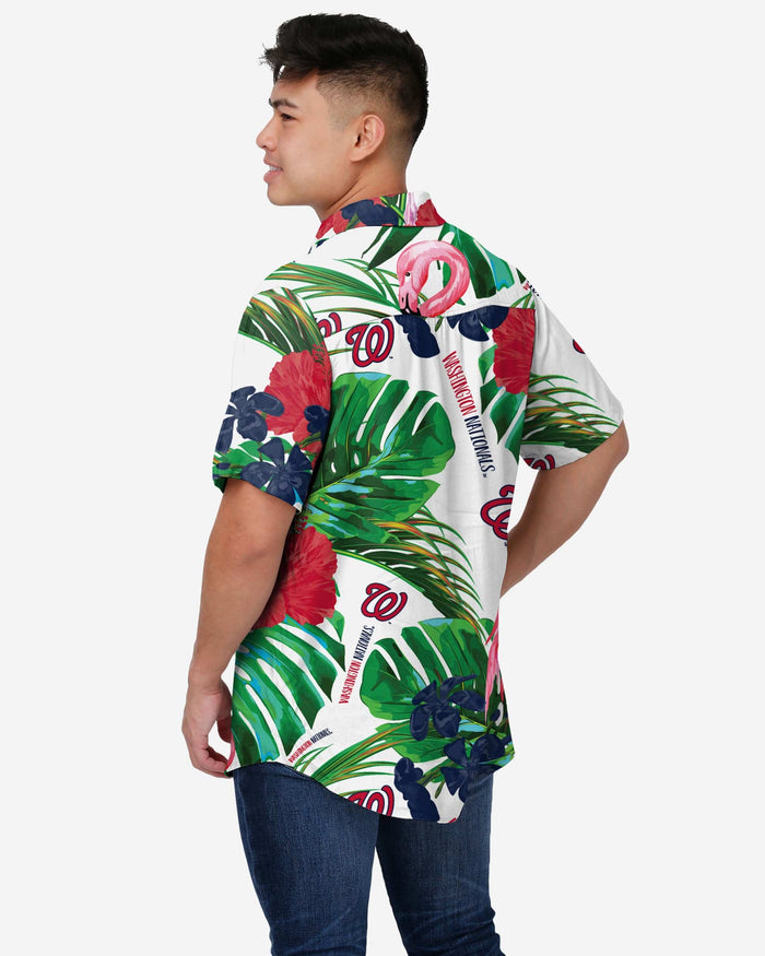 Washington Nationals Flamingo Button Up Shirt FOCO - FOCO.com