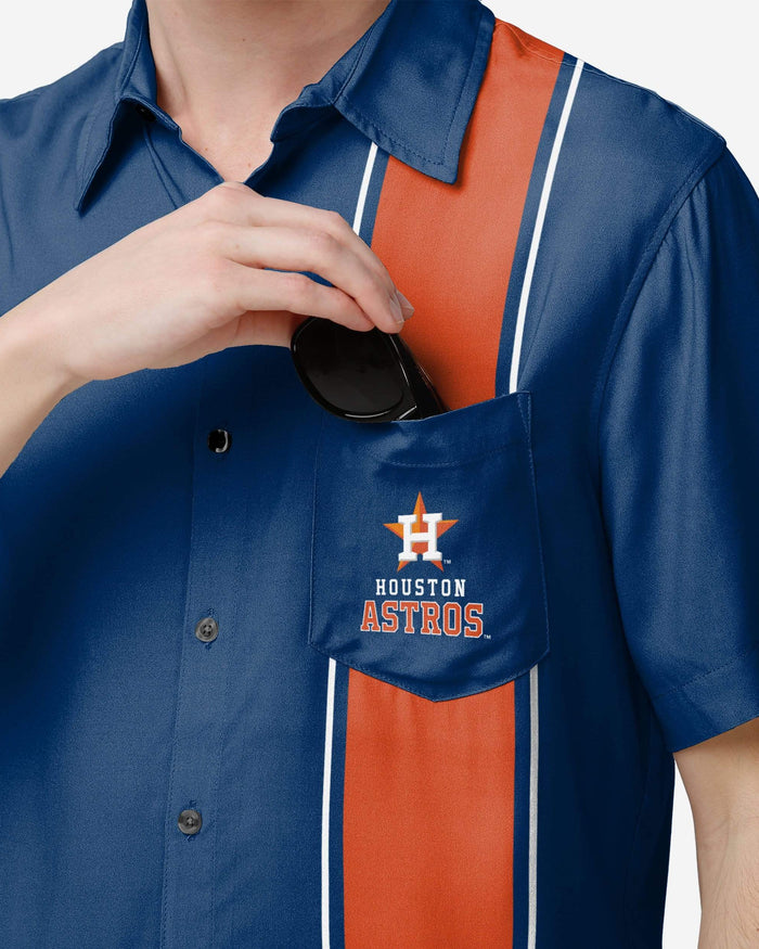 Houston Astros Bowling Stripe Button Up Shirt FOCO - FOCO.com