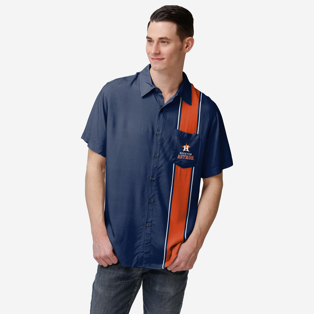 Houston Astros Bowling Stripe Button Up Shirt FOCO S - FOCO.com