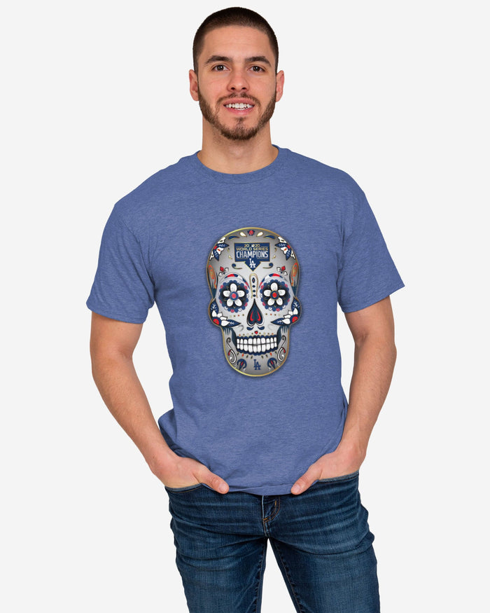 Los Angeles Dodgers 2020 World Series Champions Day Of The Dead T-Shirt FOCO S - FOCO.com