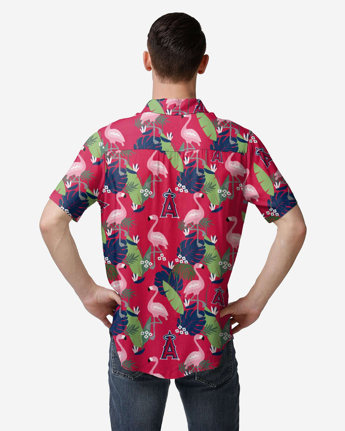 Los Angeles Angels Floral Button Up Shirt FOCO - FOCO.com