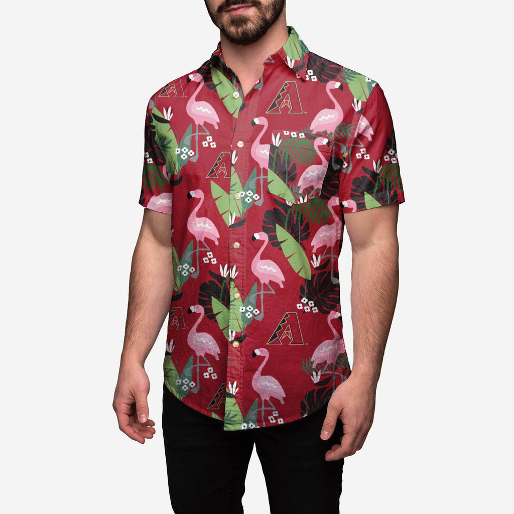 Arizona Diamondbacks Floral Button Up Shirt FOCO S - FOCO.com