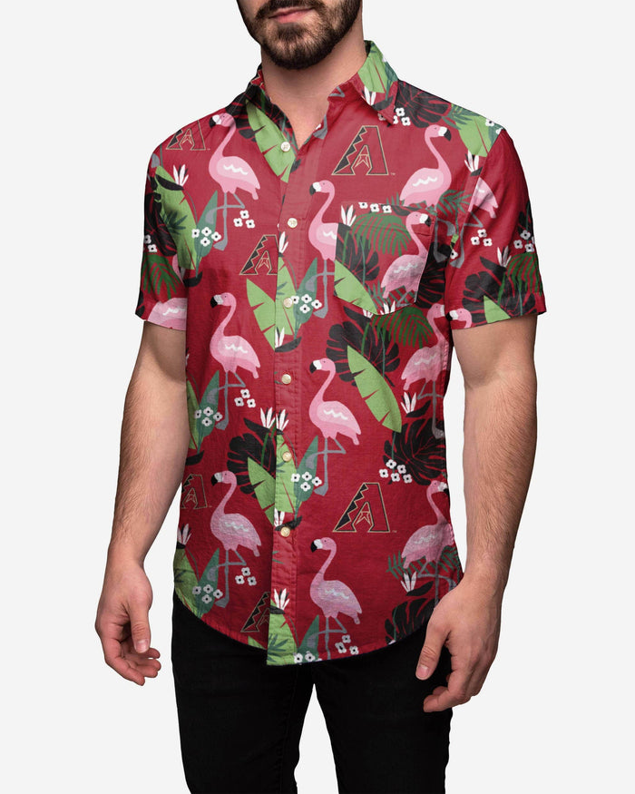 Arizona Diamondbacks Floral Button Up Shirt FOCO S - FOCO.com