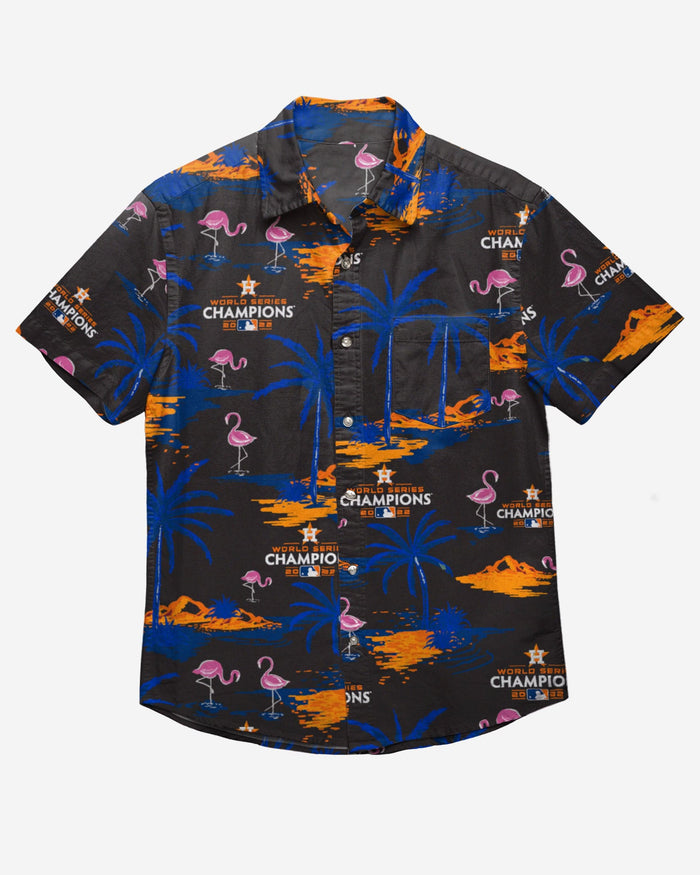 Houston Astros 2022 World Series Champions Floral Button Up Shirt FOCO - FOCO.com