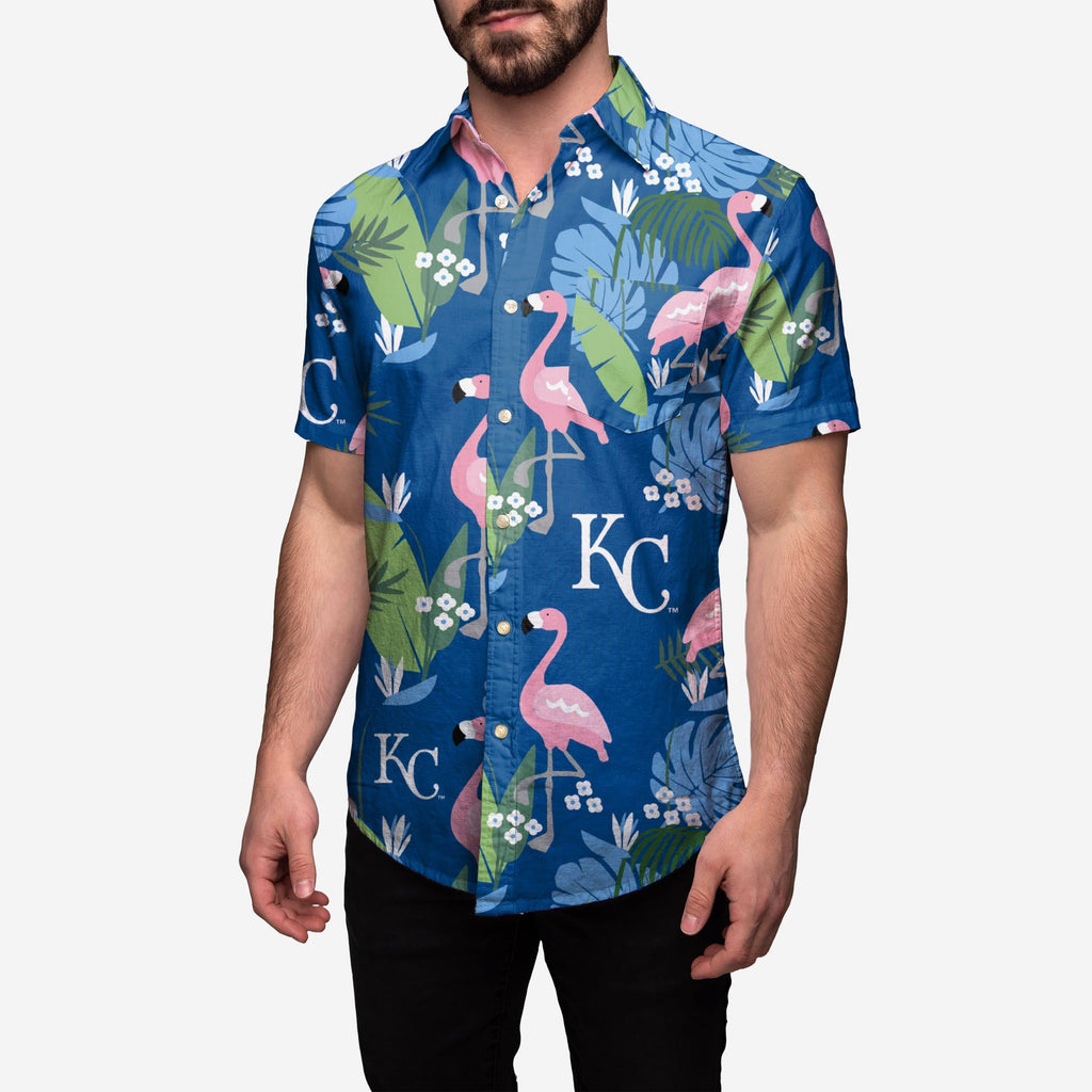 Kansas City Royals Floral Button Up Shirt FOCO S - FOCO.com