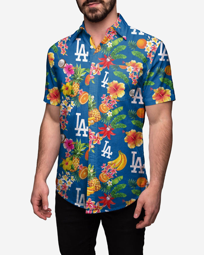 Los Angeles Dodgers Floral Button Up Shirt FOCO 2XL - FOCO.com