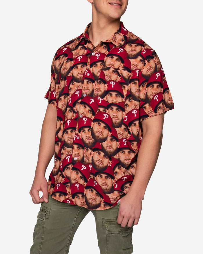 Bryce Harper Philadelphia Phillies Game Face Button Up Shirt FOCO S - FOCO.com