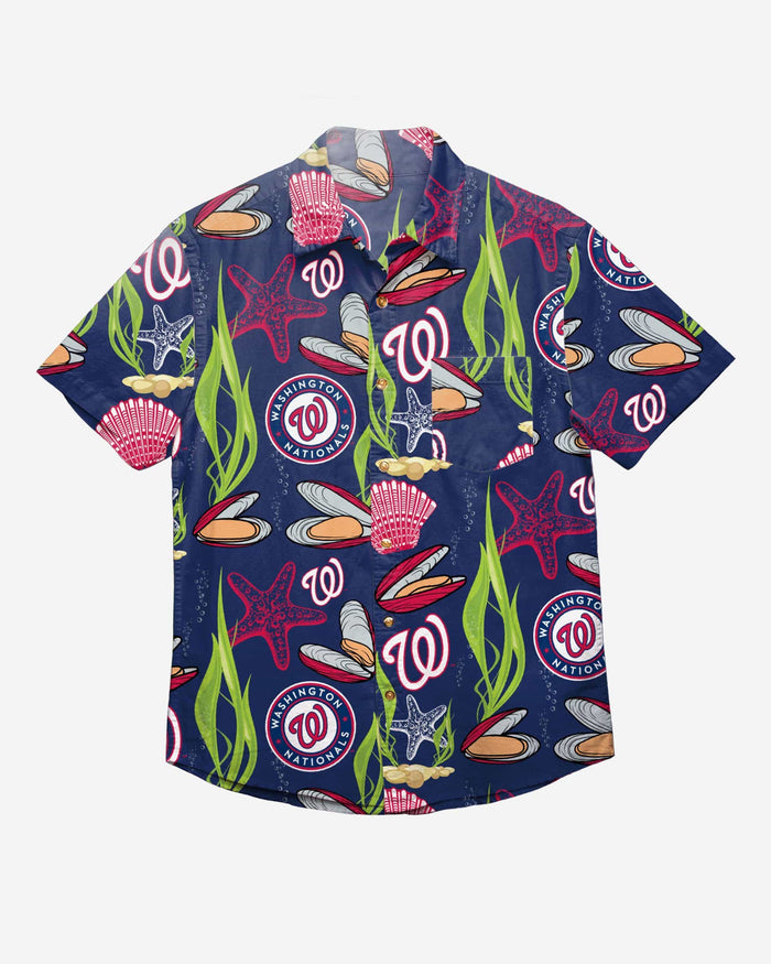 Washington Nationals Floral Button Up Shirt FOCO - FOCO.com