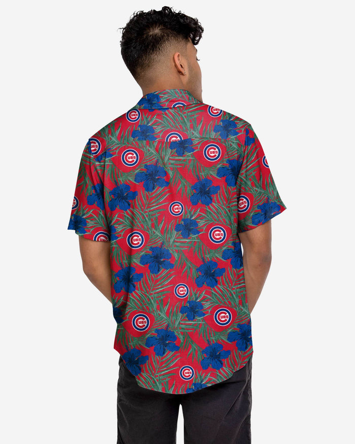 Chicago Cubs Hibiscus Button Up Shirt FOCO - FOCO.com