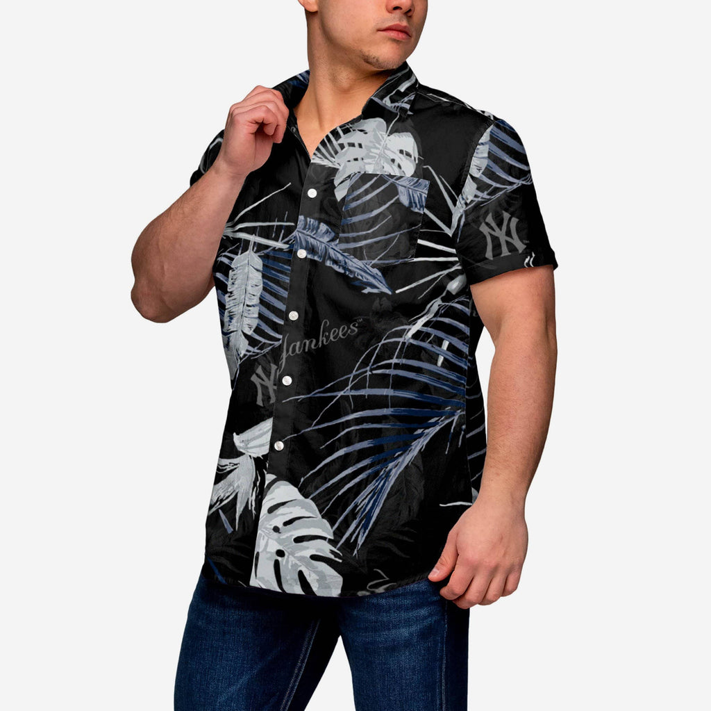 New York Yankees Neon Palm Button Up Shirt FOCO S - FOCO.com