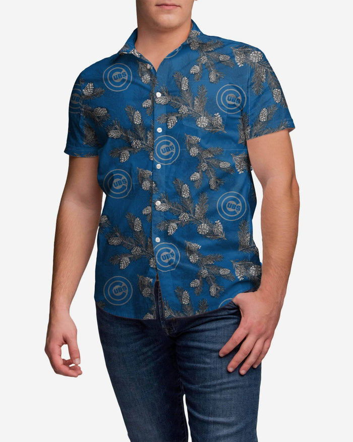 Chicago Cubs Pinecone Button Up Shirt FOCO M - FOCO.com