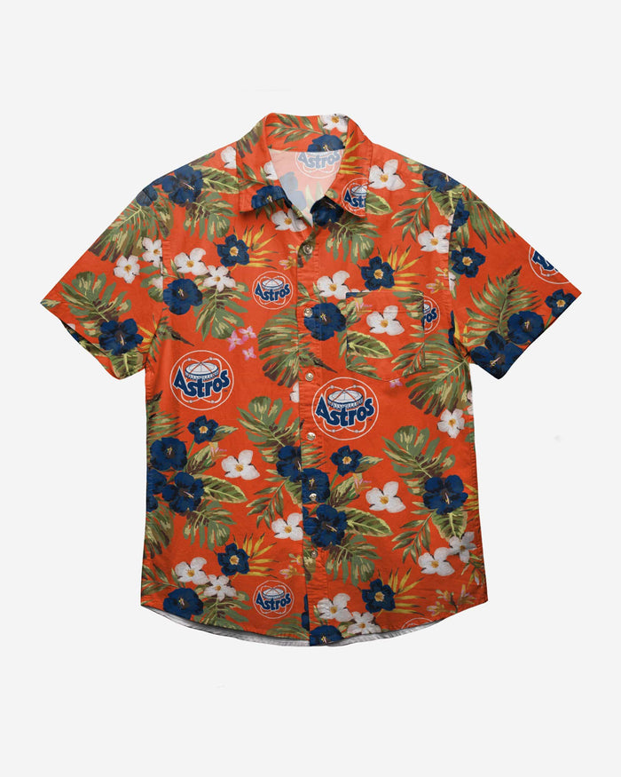 Houston Astros Throwback Threads Button Up Shirt FOCO - FOCO.com