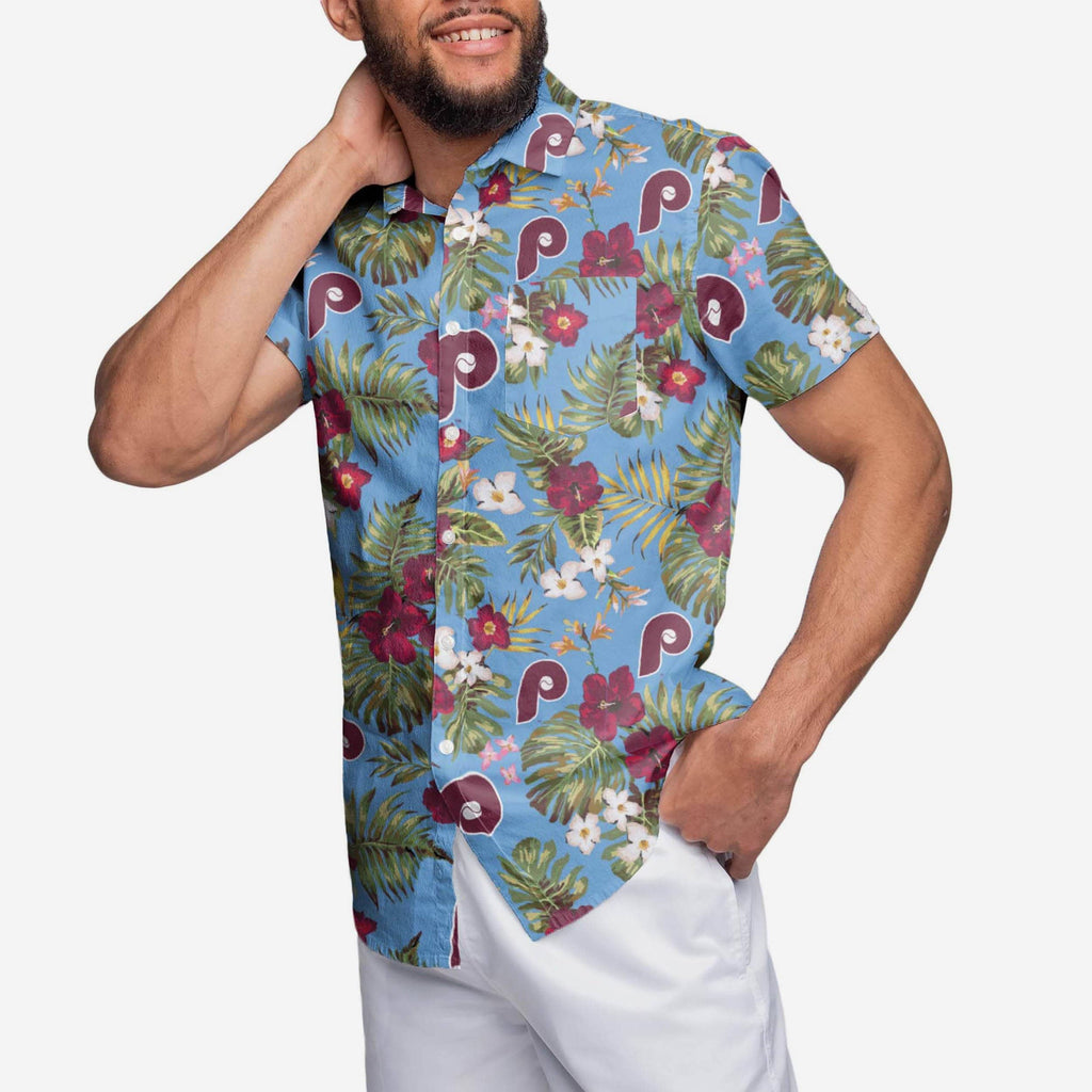 Philadelphia Phillies Throwback Threads Button Up Shirt FOCO S - FOCO.com