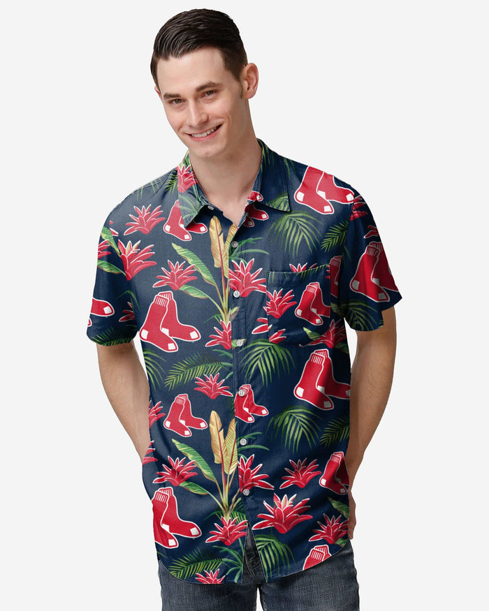 Boston Red Sox Victory Vacay Button Up Shirt FOCO S - FOCO.com