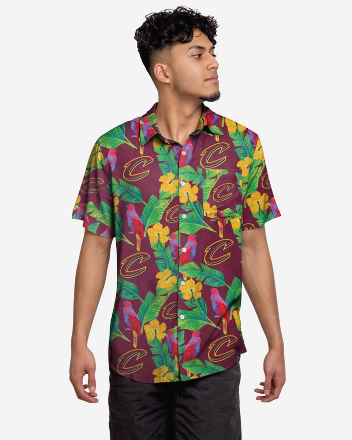 Cleveland Cavaliers Floral Button Up Shirt FOCO S - FOCO.com