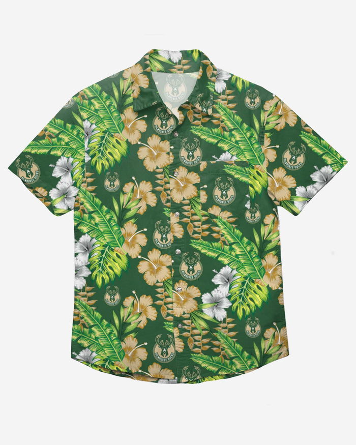 Milwaukee Bucks Floral Button Up Shirt FOCO - FOCO.com