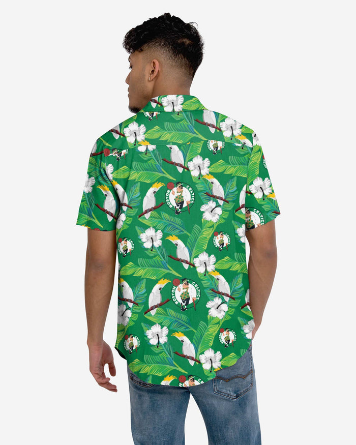 Boston Celtics Floral Button Up Shirt FOCO - FOCO.com